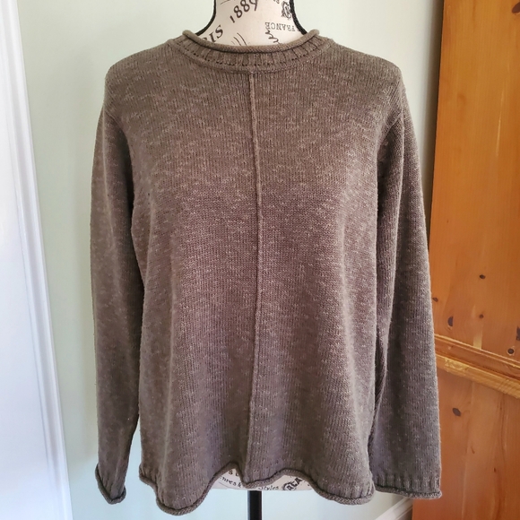 Vintage Linen Cotton Chunky Knit Sweater - Picture 2 of 14